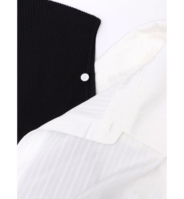 LAGUNAMOON「シャツドッキングリブニットワンピース」|ワンピース|