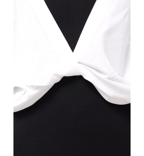 LAGUNAMOON「シャツドッキングリブニットワンピース」|ワンピース|