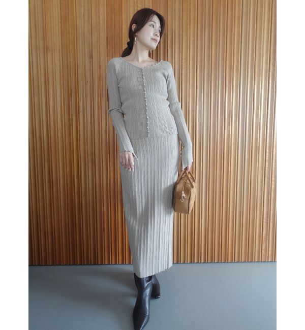 LAGUNAMOON「ボタンデザインニットセットアップ」|ワンピース|