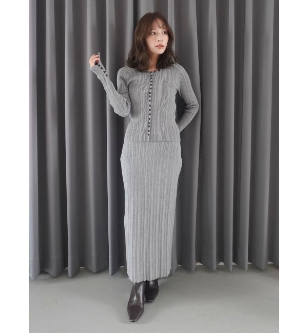 LAGUNAMOON「ボタンデザインニットセットアップ」|ワンピース|