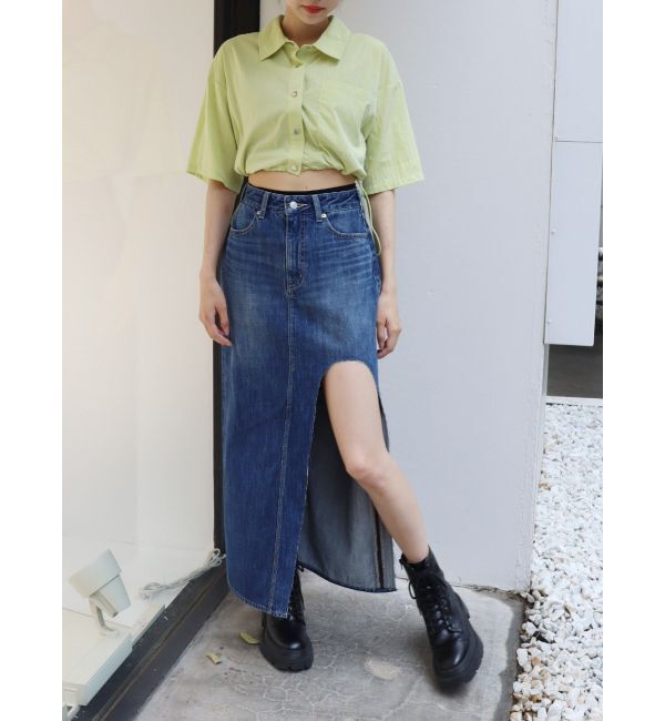 EVRIS「ドロストハーフスリーブショートシャツ」|シャツ・ブラウス|