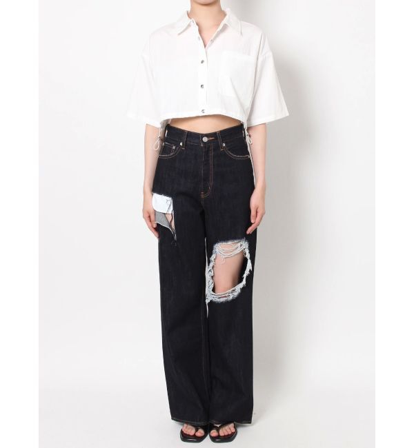 EVRIS「ドロストハーフスリーブショートシャツ」|シャツ・ブラウス|