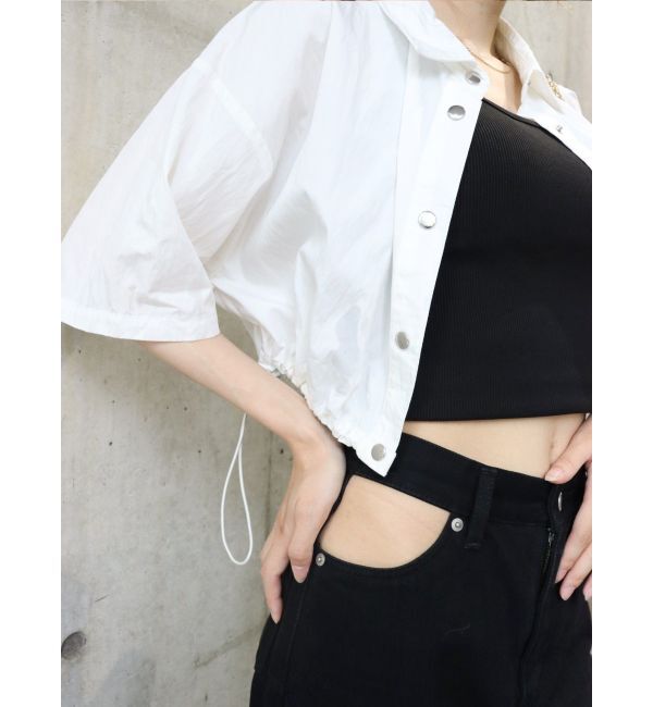 EVRIS「ドロストハーフスリーブショートシャツ」|シャツ・ブラウス|