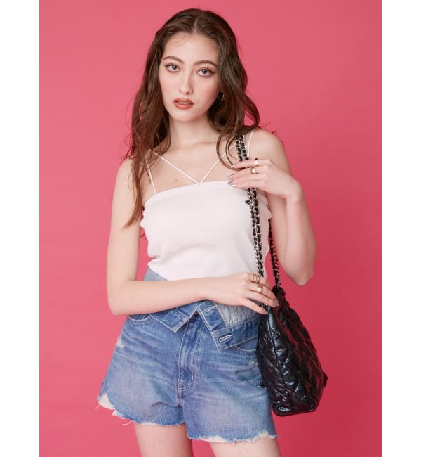 EVRIS「2WAYストラップビスチェ」|キャミソール|ホワイト