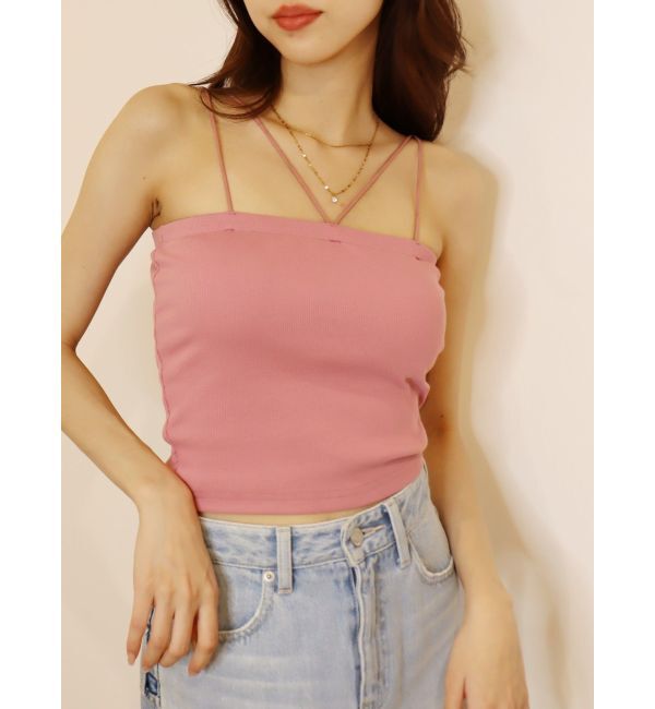 EVRIS「2WAYストラップビスチェ」|キャミソール|ピンク