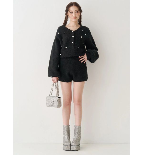 EVRIS「bijouシャギーニットロンパース」|オールインワン|