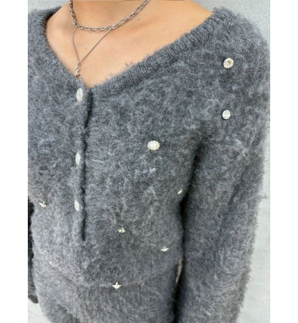 EVRIS「bijouシャギーニットロンパース」|オールインワン|