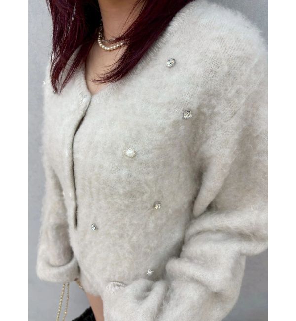 EVRIS「bijouシャギーニットロンパース」|オールインワン|