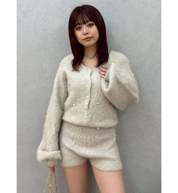 EVRIS「bijouシャギーニットロンパース」|オールインワン|