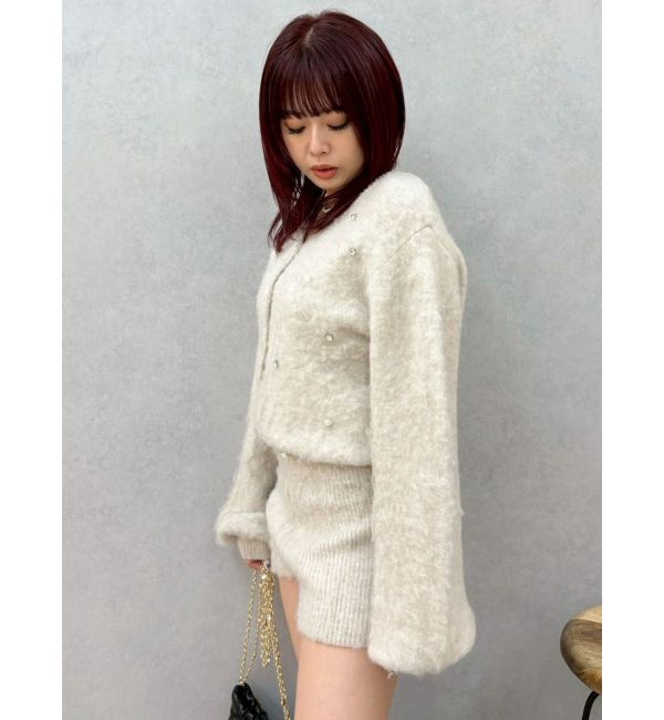 EVRIS「bijouシャギーニットロンパース」|オールインワン|