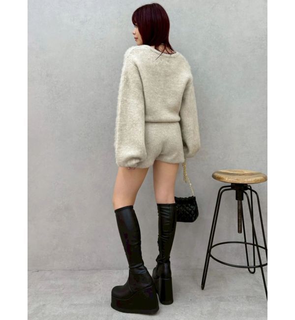 EVRIS「bijouシャギーニットロンパース」|オールインワン|