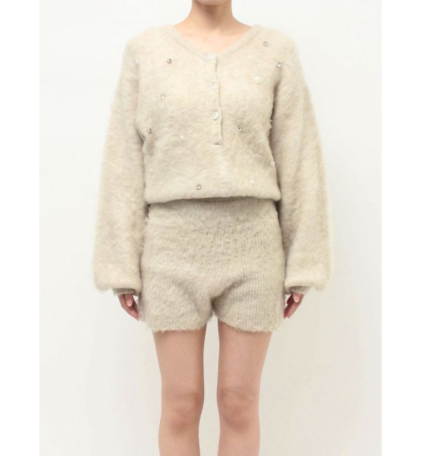 EVRIS「bijouシャギーニットロンパース」|オールインワン|