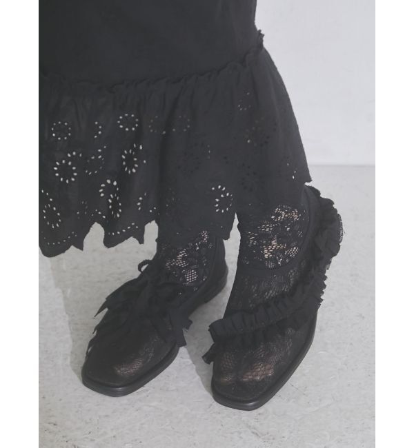 merry jenny「アシメメッシュフラットshoes」|バレエシューズ|