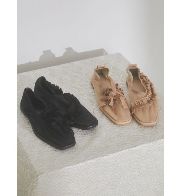 merry jenny「アシメメッシュフラットshoes」|バレエシューズ|