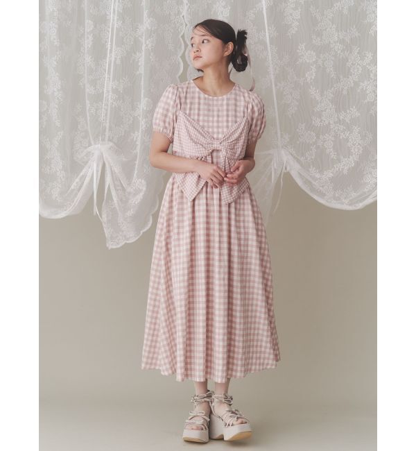 merry jenny「ギンガムリボンワンピース」|ワンピース|