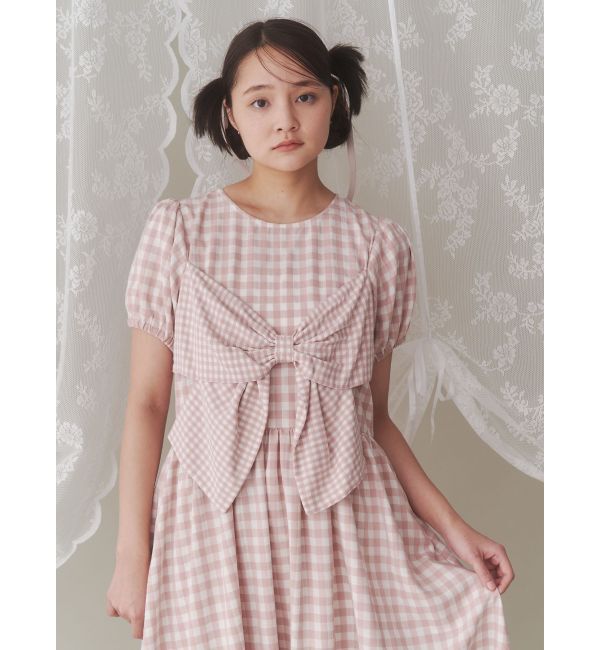 merry jenny「ギンガムリボンワンピース」|ワンピース|