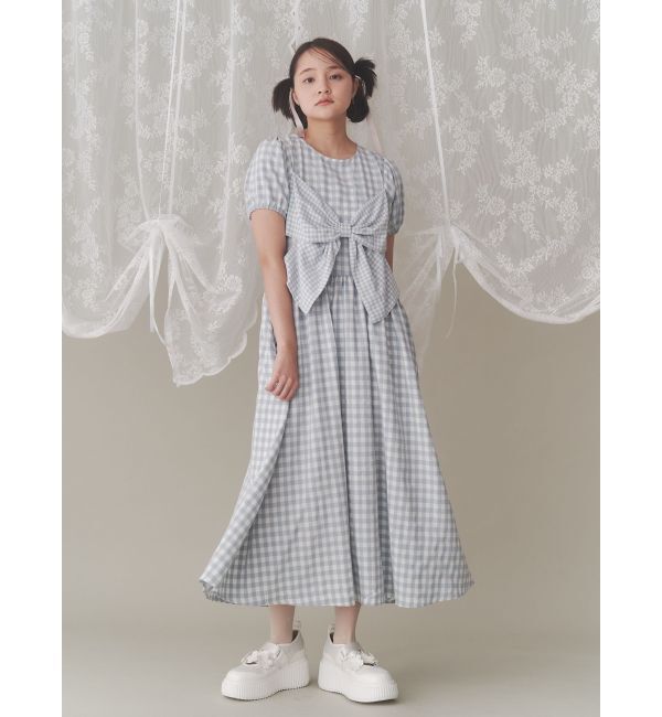 merry jenny「ギンガムリボンワンピース」|ワンピース|