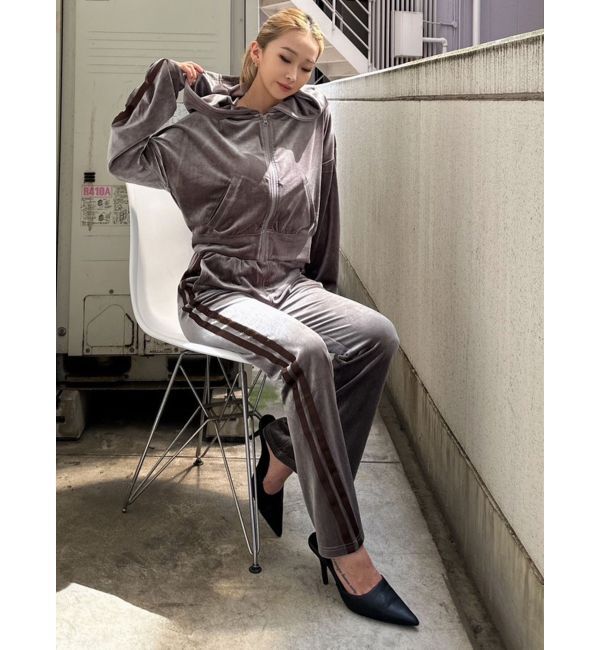 GYDA「ベロアラインショートPK」|パーカー|