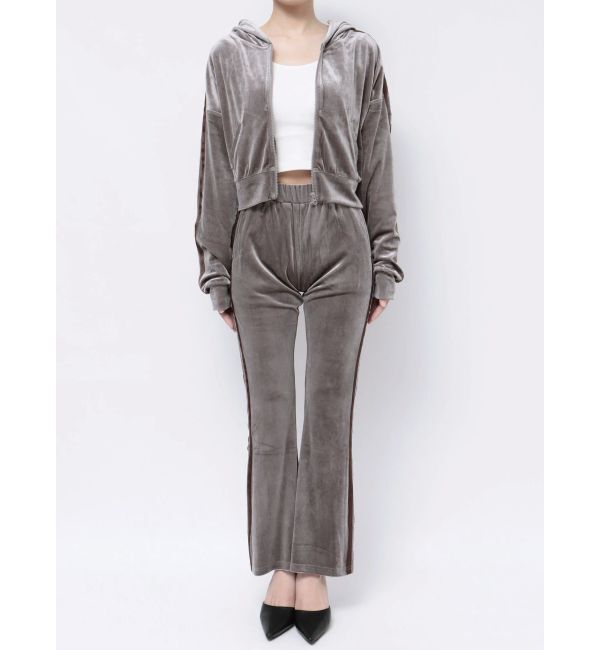 GYDA「ベロアラインショートPK」|パーカー|