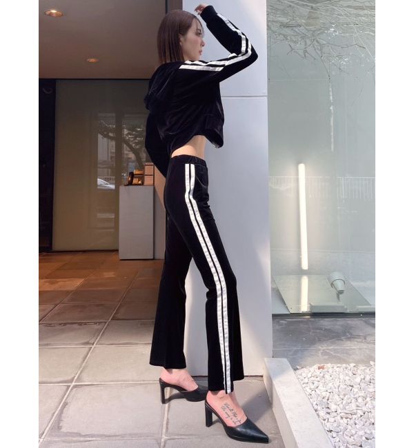 GYDA「ベロアラインショートPK」|パーカー|