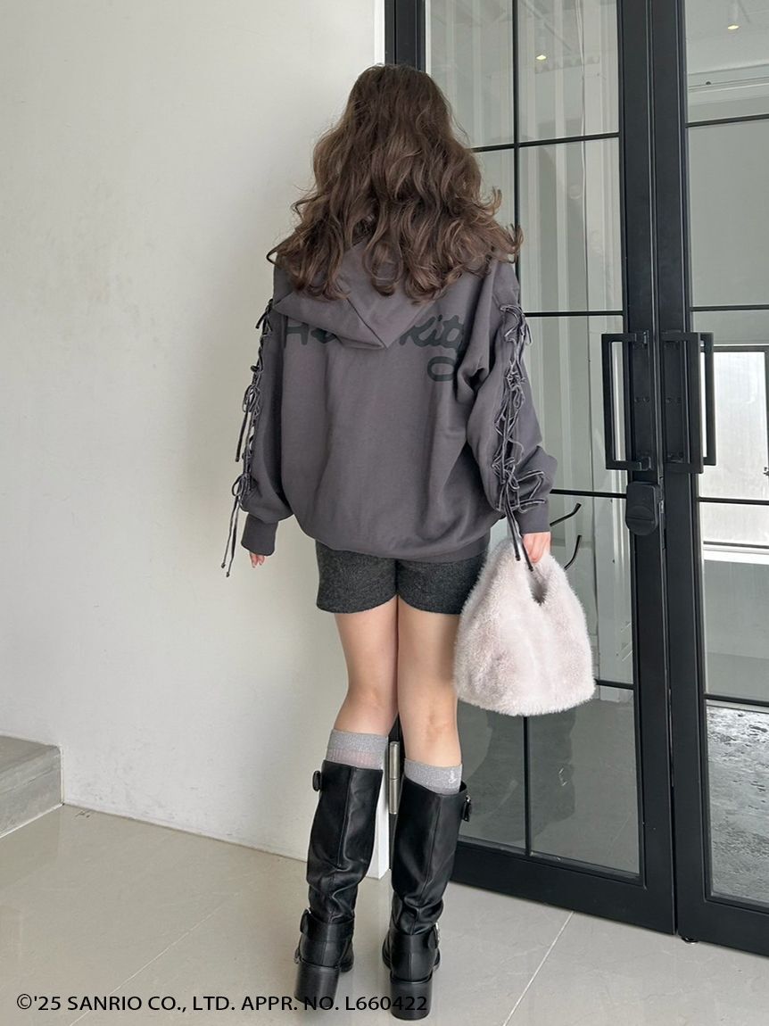 SNIDEL「【HELLO KITTY】レースアップパーカー」|パーカー|