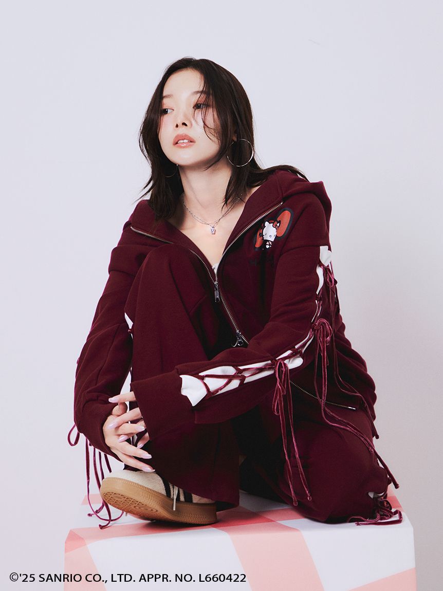 SNIDEL「【HELLO KITTY】レースアップパーカー」|パーカー|