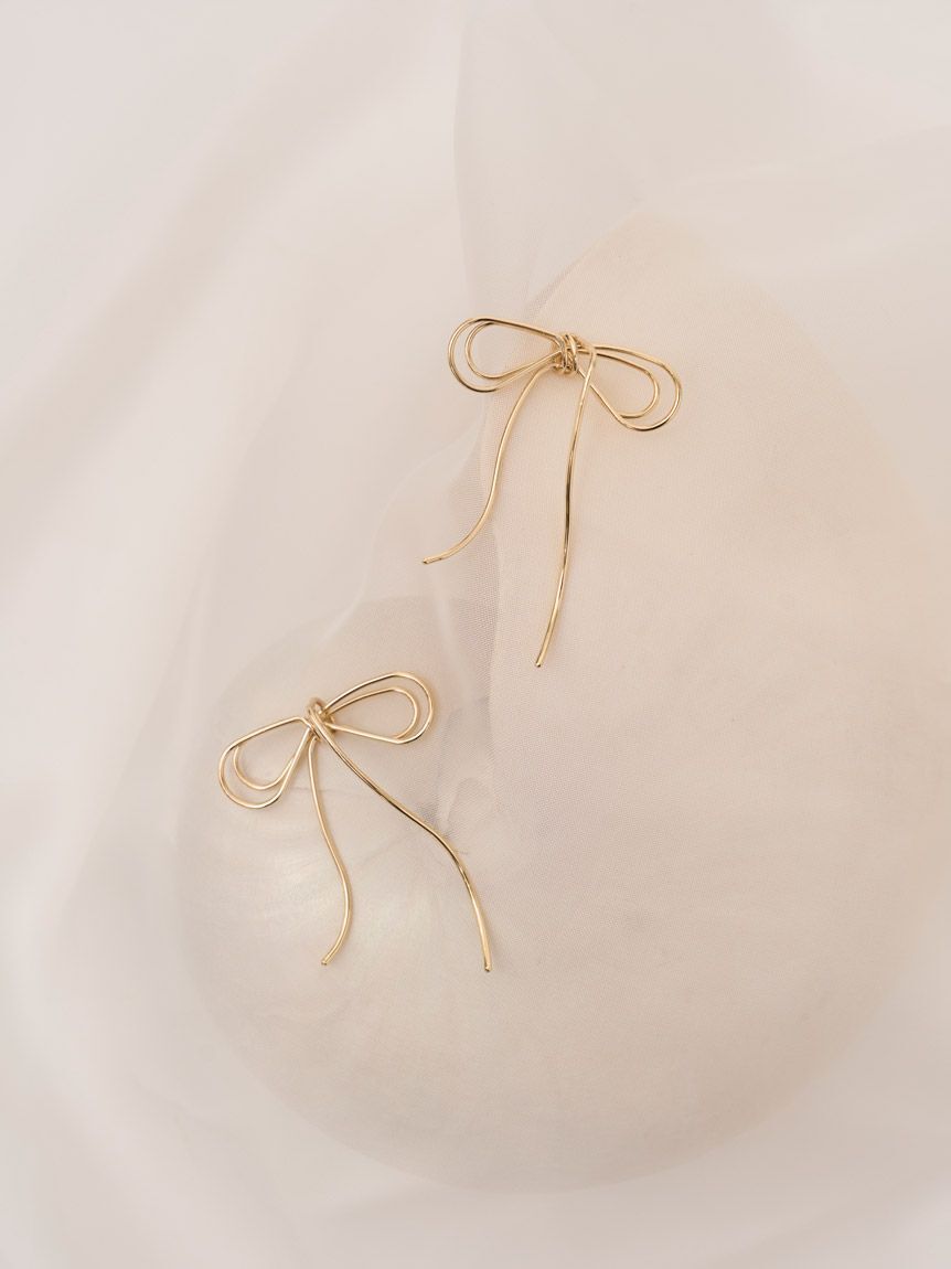 SNIDEL「リボンピアス」|ピアス|