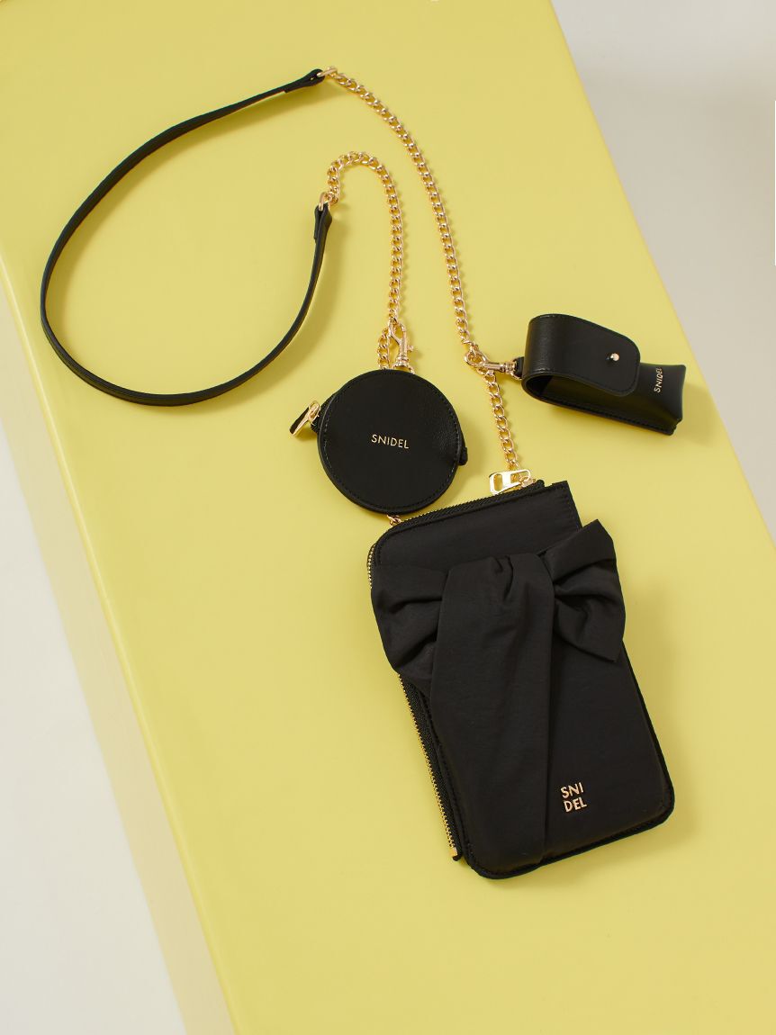 SNIDEL「【WEB限定カラーあり】パフィーリボンミニショルダー」|ショルダー・メッセンジャー|BLK