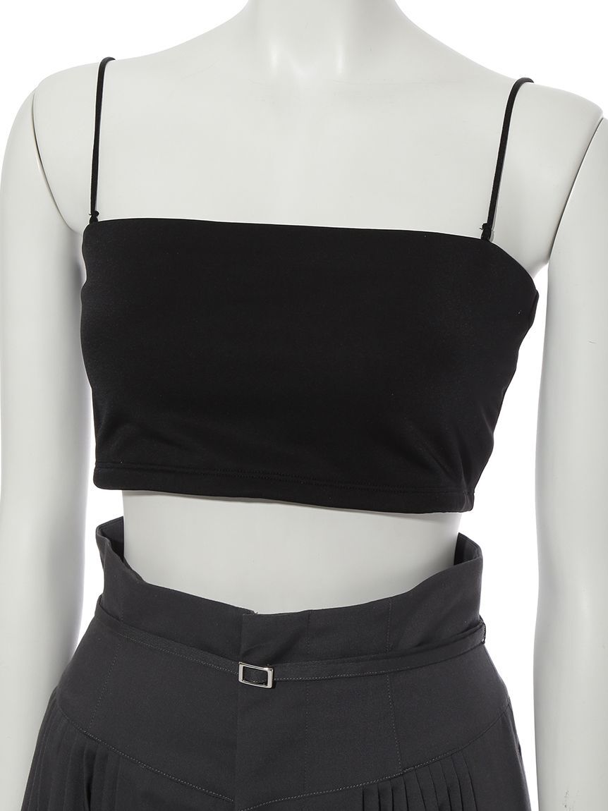 FRAY I.D「サテンカットソーベアショートトップ／ウォッシャブル・UVカット」|チューブトップ|