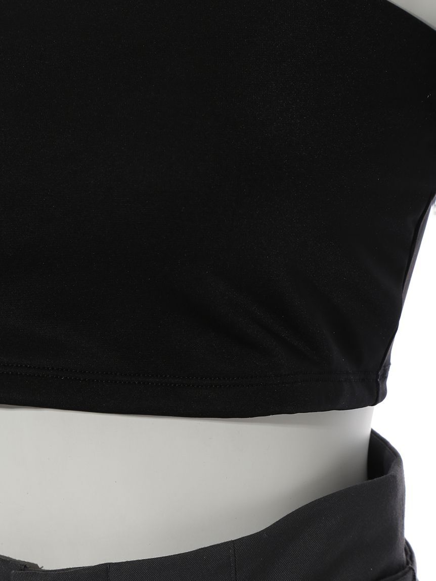 FRAY I.D「サテンカットソーベアショートトップ／ウォッシャブル・UVカット」|チューブトップ|