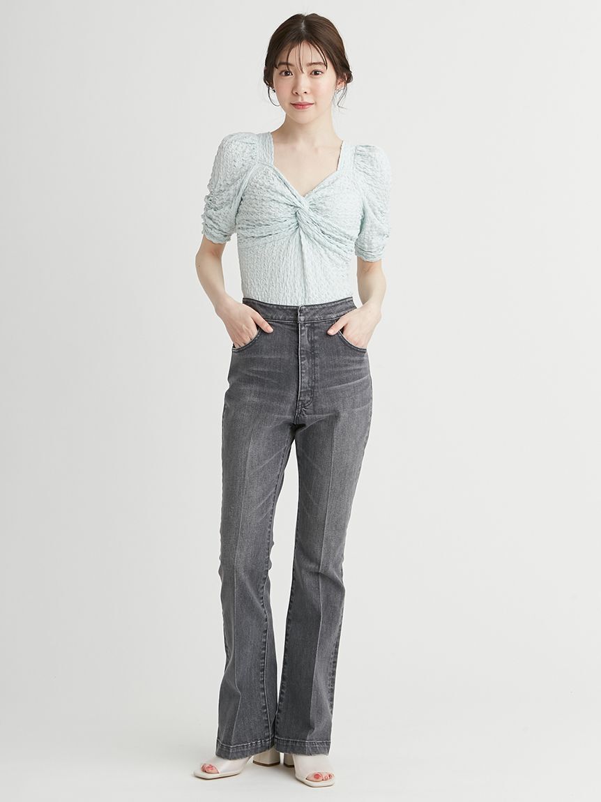 CELFORD「ハイウエストフレアデニムパンツ」|デニム|