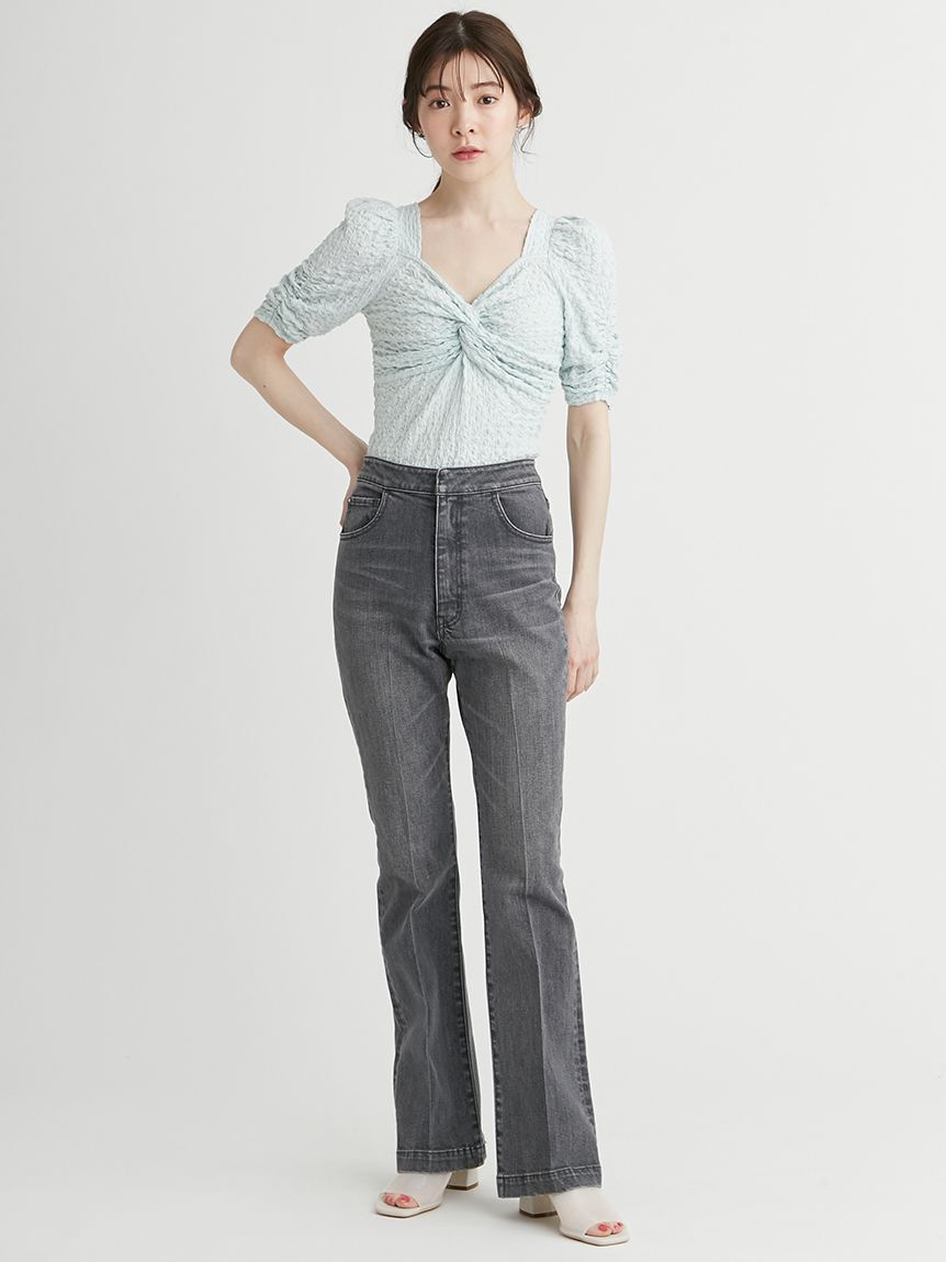 CELFORD「ハイウエストフレアデニムパンツ」|デニム|