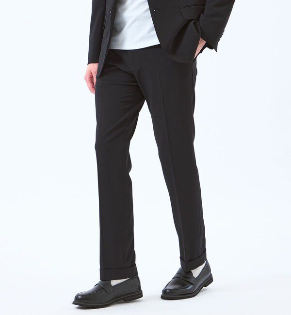 MACKINTOSH PHILOSOPHY「トロッター トラウザーズ#121 ストレッチワッシャー」|スラックス|ブラック