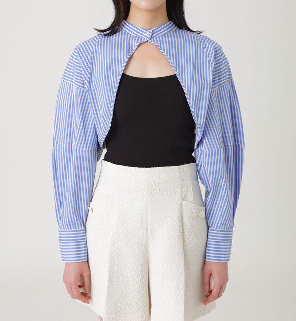  「ストライプクロップトコンビトップス」|その他|