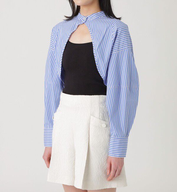  「ストライプクロップトコンビトップス」|その他|