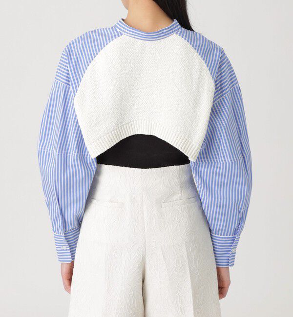  「ストライプクロップトコンビトップス」|その他|