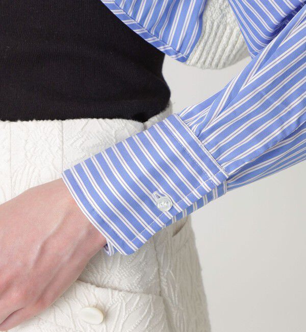  「ストライプクロップトコンビトップス」|その他|