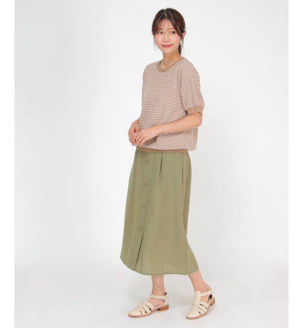 ikka「ハニカム柄ジャガードカットソー」|その他|