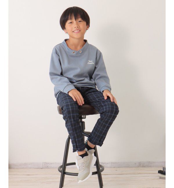 ikka kids「【抗菌防臭／吸水速乾】フェイクスエードルーイカラートレーナー（120~160cm）【親子おそろい】」|Tシャツ・カットソー|