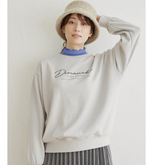 ikka「裏毛ロゴスウェット」|パーカー|