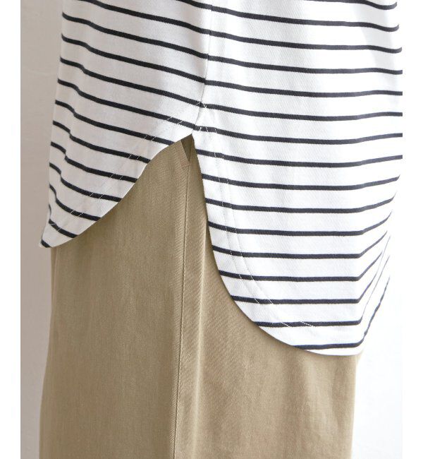 ikka「【雑誌InRed5月号掲載】コットンUSA裾ラウンドノースリプルオーバー」|タンクトップ|