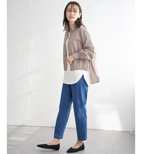 ikka「【雑誌InRed5月号掲載】コットンUSA裾ラウンドノースリプルオーバー」|タンクトップ|