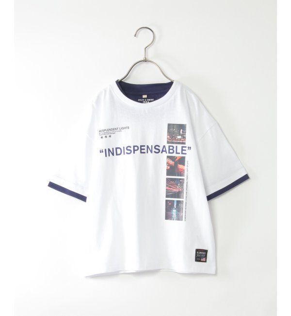 ikka kids「フォトプリントレイヤービッグTシャツ（120~160cm）」|Tシャツ・カットソー|オフホワイト