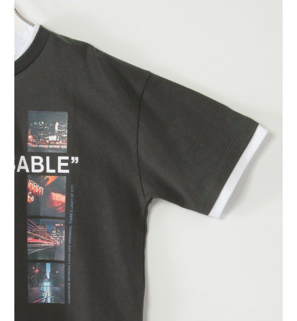 ikka kids「フォトプリントレイヤービッグTシャツ（120~160cm）」|Tシャツ・カットソー|