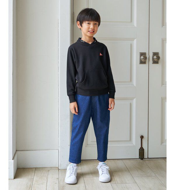 ikka kids「ロープ襟ポケ付き袖ロゴトレーナー（120~160cm）」|Tシャツ・カットソー|