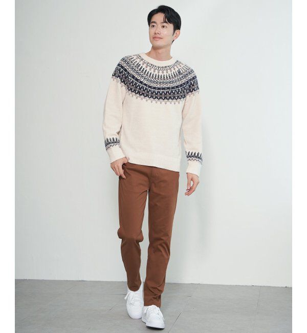 ikka「モール求心柄ニット」|プルオーバー|