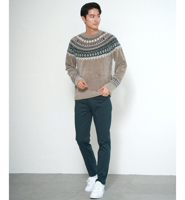 ikka「モール求心柄ニット」|プルオーバー|