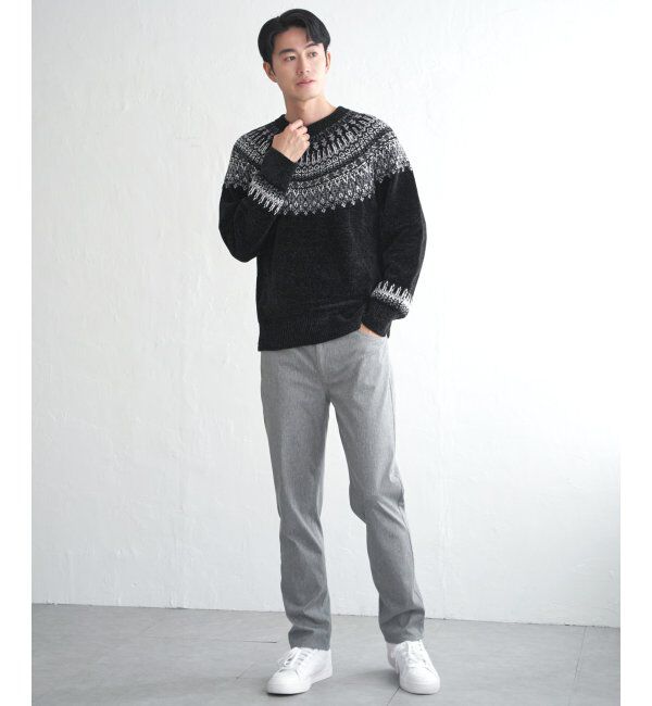 ikka「モール求心柄ニット」|プルオーバー|