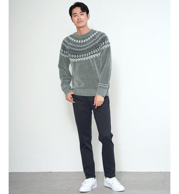 ikka「モール求心柄ニット」|プルオーバー|