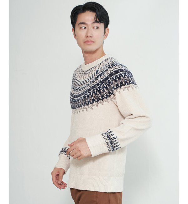 ikka「モール求心柄ニット」|プルオーバー|